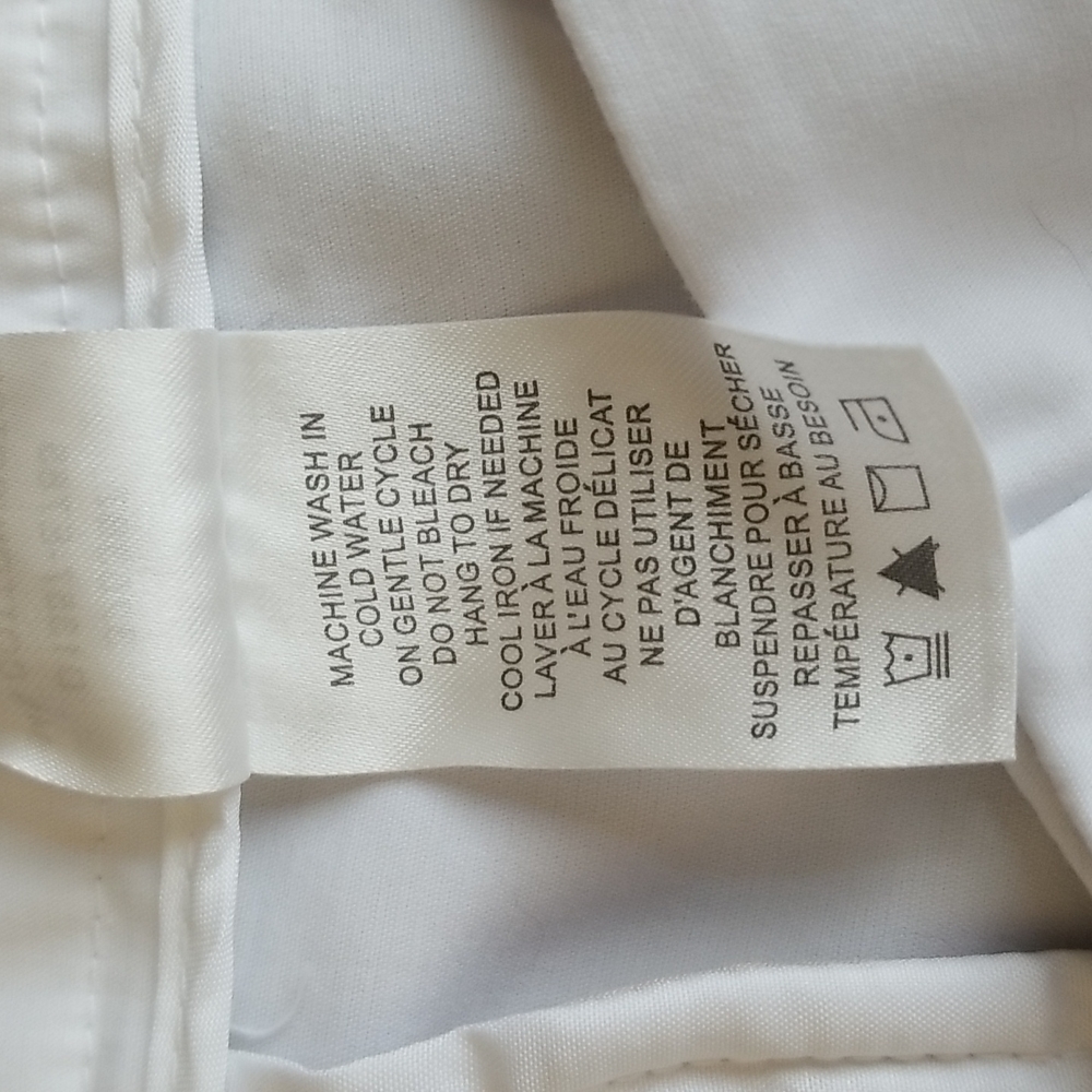 (14) Dalia White Cotton Blend Capri Pants Casual Neutral Cottagecore Minimalist - Picture 4 of 9